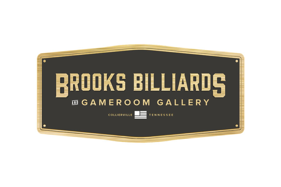 Brand Brooks Billiards Gameroom Gallery Brushed Logo 2