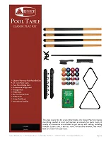 Legacy Billiards Classic Pool Table Play Kit - Available at Brooks Billiards in Collierville Tennessee