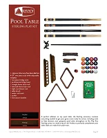 Legacy Billiards Sterling Pool Table Accessory Kit - Available at Brooks Billiards in Collierville, Tennessee